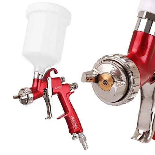 Auarita LVMP Technology Spritzpistole K-400 2,0 mm Düse Langlebig 600 ml Fassungsvermögen zum Lackieren von Holz mit wasserbasierten Acryl- und farblosen Lacken