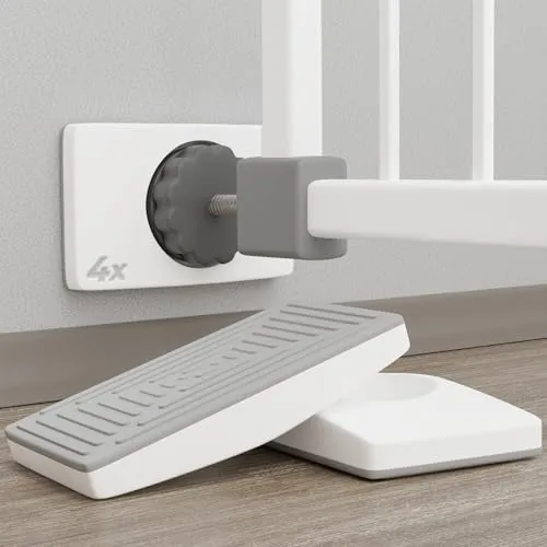 Hoffenbach Wandschutz Pads für Treppengitter und Türschutzgitter - Verlängerungen für Schutzgitter, schützen Wände vor Kratzern und Abdrücken, einfach zu installieren ohne Bohren und mit Anti-Rutsch-Rückteil für sicheren Halt.