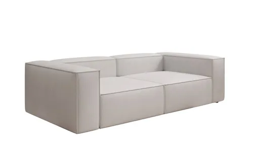 Luxusbetten24 Sofa Designer Sofa Lesley 3 Sitzer, mit Bezug aus Echtleder