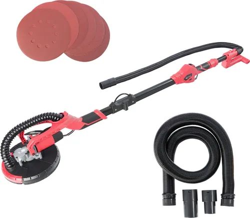 Arebos Trockenbauschleifer 750W | Langhalsschleifer mit Drehzahlregelung - Schleifmaschinen mit 750W Motor und variabler Geschwindigkeit für präzise Ergebnisse. Inkl. Staubabsaugsystem und verstellbarem Schleifkopf für sauberes Arbeiten.