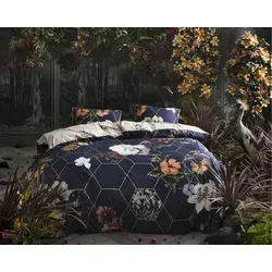 Essenza Home Baumwollbettwäsche Fleur Taupe 200x200 - Romantische Bettwäsche aus 100% Mako-Satin in Taupe, hautsympathisch und atmungsaktiv für erholsamen Schlaf. Edles Blumenmuster und pflegeleicht, ideal für jeden Schlafbereich.