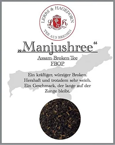 Lerbs & Hagedorn, Assam Tee Broken Tee FBOP Manjushree | Kräftig würziger Geschmack 250g (ca. 21 Liter) Herzhaft weich