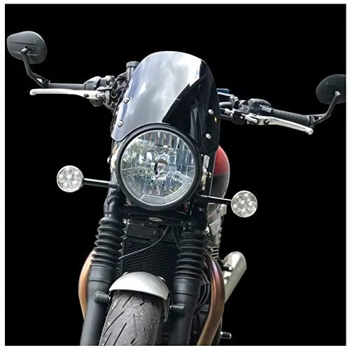 Motorrad Windschutzscheibe mit Halterung für Bonneville Scrambler 1200 XE XC BE Frontscheibe Flyscreen Windschutzscheibe Pare-Brise Protector 2019 2020 2021 2022 (Rauch)