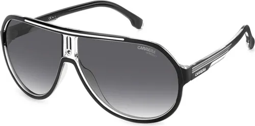 Carrera CARRERA 1057/S 80S BLACK WHITE 64/11/135 Herren Sonnenbrillen - Sonnenbrillen mit außergewöhnlichem Piloten-Design, aus leichtem und widerstandsfähigem Kunststoff, bieten 100% UVA/UVB-Schutz und sind ideal für ein elegantes Aussehen.