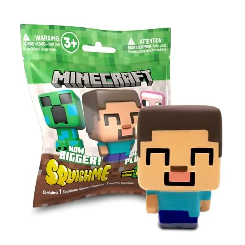 Minecraft SquishMe Serie 2, Blind (Mystery) Pack, 1 Figure