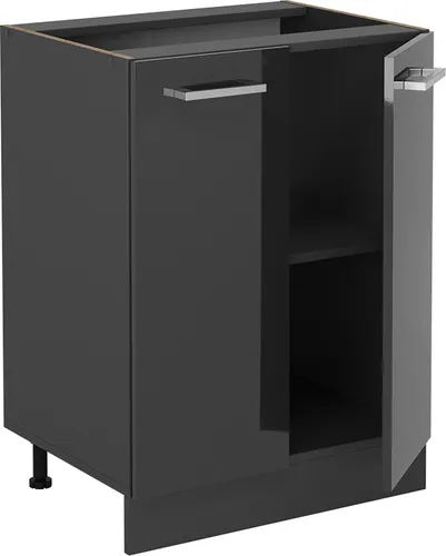 Vicco Unterschrank R-Line, Anthrazit Hochglanz, 60 cm in grau von Vicco