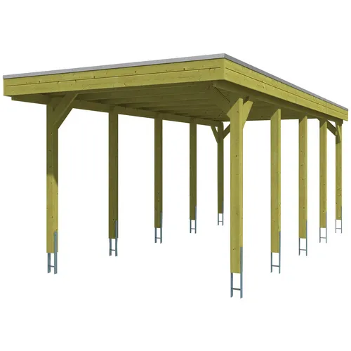 Einzelcarport SKAN HOLZ Friesland - Gartenhäuser, Geräteschuppen & Carports - Robuster Carport mit Flachdach, inklusive langlebiger EPDM-Dachfolie für optimalen Wetterschutz.
