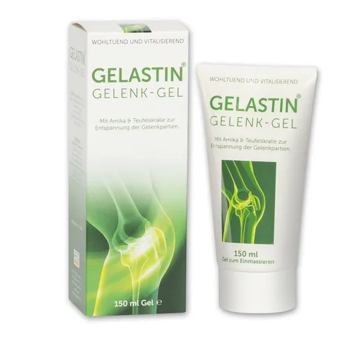 GELASTIN® Gelenk-Gel 150 ml - Entspannt Gelenke & Muskeln - Gelenk-Gel für pflegende Massagen und Muskelentspannung | Stimuliert die Durchblutung und fördert die Nährstoffversorgung mit einer einzigartigen Rezeptur aus Pflanzenextrakten und ätherischen Ölen.