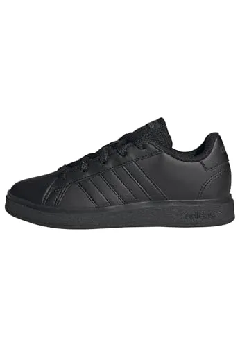 Adidas GRAND COURT 2.0 K FZ6159 Jugendschuhe - Sneaker für Jungen in Schwarz, EU-Größe 39 1/3, mit rundem Schuhspitzen-Design für optimalen Tragekomfort und sportlichen Look.