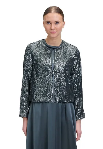 Vera Mont Blouson Damen grau, 36 778962-0003-00360 - Funktionsjacken mit Pailletten, femininem Schnitt und praktischem Reißverschluss – der ideale Begleiter für stylische Auftritte.