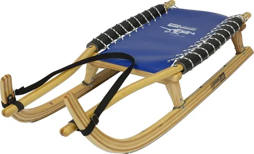 GL Rodel 128XL - Stabiler Rodelschlitten aus Holz - Der GL Rodel 128XL bietet extra Stabilität und Langlebigkeit dank verstärkter Kufen. Mit einer Breite von 3 cm mehr und hochwertigen Laufschienen aus Rennstahl sorgt er für ein schnelles Fahrerlebnis auf Schneebahnen.