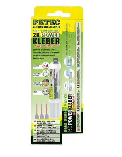 Petec 93510 2K POWER Kleber mit Doppelspritze - 11ml Tube