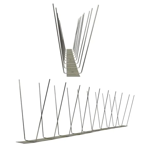 Meter (2 x 0,5m) Taubenspikes 2-reihig auf V2A-Standard - hochwertige Lösung für Vogelabwehr Taubenabwehr Edelstahl Spikes 1
