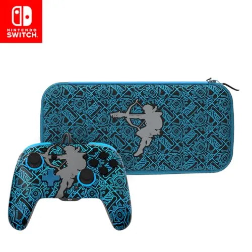 PDP Rematch + Case Bundle GID Sheikah Shoot Nintendo Switch