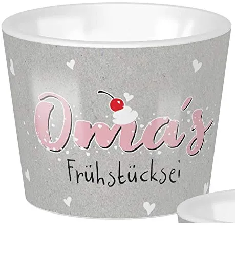 Sheepworld, - 46477 - Eierbecher, Oma´s Frühstücksei, 4,3cm x 5,3cm, Porzellan, spülmaschinengeeignet