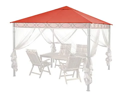QUICK STAR Ersatzdach 3x3m Stil Pavillon Rotorange RAL 2001 in rot von Quick-Star