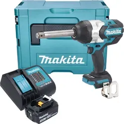 Makita DTW 1005 SF1J Akku Schlagschrauber 18 V - Schlagschrauber mit 1360 Nm Drehmoment, bürstenlosem Motor und XPT-Technologie für Staub- und Wasserbeständigkeit, ideal für professionelle Anwendungen.