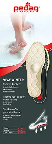 pedag Viva Winter Einlegesohlen - 100% Lammwolle für warme Füße - Einlegesohlen mit Fußbett, ideal für Sneaker, Stiefel & Schnürschuhe. Sie wärmen, dämpfen und unterstützen die Fußgesundheit, perfekt für kalte Tage!