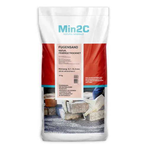 AG-heute Min2C Fugensand 25kg Quarzsand Premium 0.1-0.3mm zum Einkehren