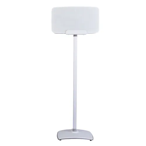 Sonos Five Standfuß von Sanus WSS52-W2 - Vertikal/Horizontale Nutzung - Lautsprecher-Ständer für Sonos Five, in elegantem Weiß, bietet feste Höhe und flexible Aufstellmöglichkeiten für optimalen Klang.