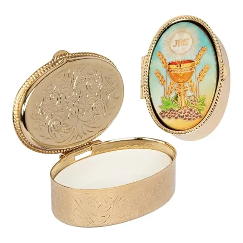 NKlaus Metall Etui Gold für Rosenkranz in gold von NKlaus