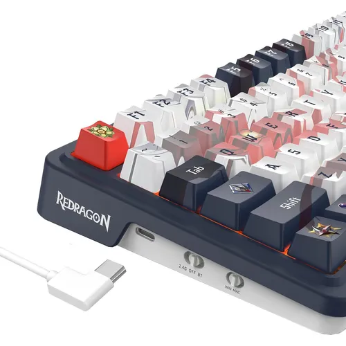 Redragon K686 PRO SE RGB Gaming Tastatur - Tastaturen mit 98 Tasten, Gasket Design für Geräuschdämpfung und Hot-Swap Sockel, ideal für Gamer und kreative Nutzer.
