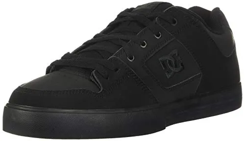 DC Herren Pure Skateboardschuhe - Black/Pirate Black, 38.5 EU - Herren-Skateboardschuhe aus hochwertigem Leder mit robuster Gummisohle für besten Grip und Komfort beim Skateboarding.