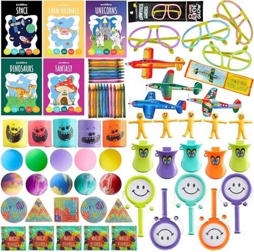 THE TWIDDLERS 60 Mitgebsel Kindergeburtstag, Schultüte Füllung & Inhalt | Einschulung & Schulanfang Geschenke, Kleinigkeiten für Mädchen & Jungen, Pinata Spielzeug, Mitbringsel & Gastgeschenke