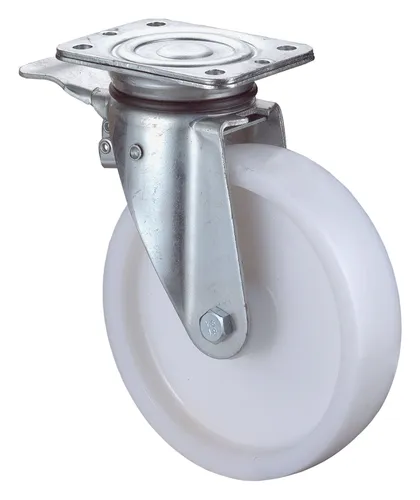 Schwerlastrolle N120.B10.127 - Transportgeräte & Rampen, Lenkrolle mit Totalfeststeller und hoher Tragkraft von 600 kg, ideal für den Einsatz in anspruchsvollen Umgebungen.