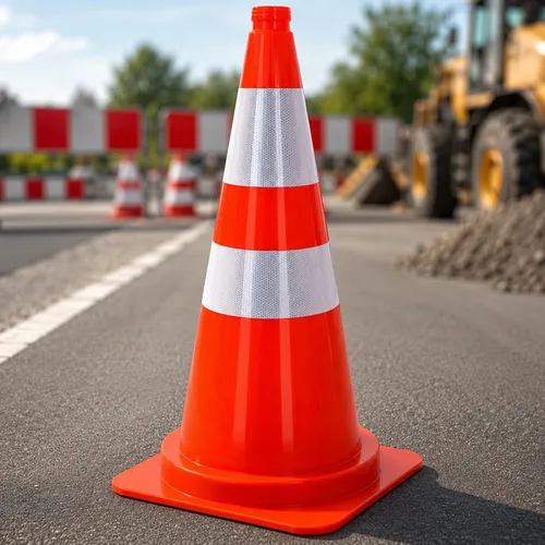 HAGO24 XXL Verkehrsleitkegel 75 cm – Stapelbare Warnkegel für optimale Sichtbarkeit
