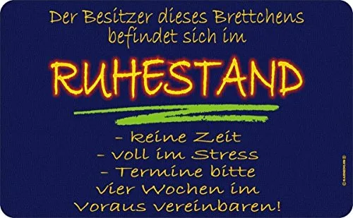 RAHMENLOS Original Schneidbrettchen: Besitzer im Ruhestand