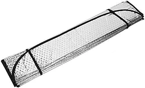 Sonnenschutz für das Auto, faltbar, Sonnenschutz für die Windschutzscheibe, universal, mit 2 Saugnäpfen, 2 Riemen, 130 x 60 cm