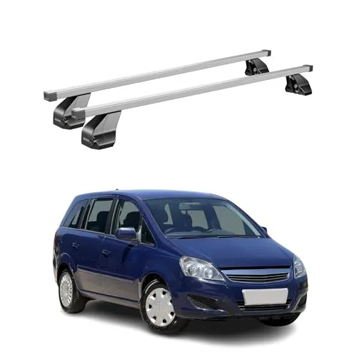OMAC Dachträger Stahl Gepäckträger für Opel Zafira 2008-2012 - Dachgepäckträger aus hochwertigem Stahl, wasserbeständig und abnehmbar. Ideal für vielseitige Transporte wie Fahrräder und Kajaks, mit aerodynamischem Design für weniger Windgeräusche.