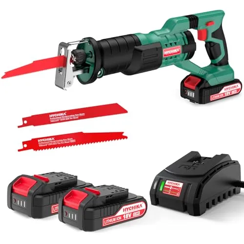 HYCHIKA 18V Akku Säbelsäge mit 2 Sägeblättern