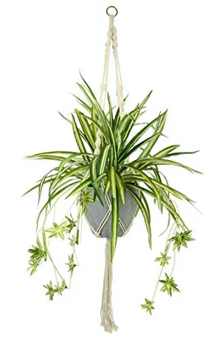 I.GE.A. Künstliche Zimmerpflanze Wasserlilie 95 cm - Kunstpflanze in Weiß/Grün, ideal für dekorative Akzente in jedem Raum, inklusive stilvollem Übertopf.