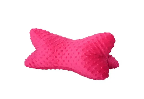 Dr. Berger Leseknochen Minky Fuchsiapink 40 x 18 cm - Nackenkissen für ergonomische Unterstützung, aus kuscheligem Minky Plüschstoff, ideal zum Lesen oder Entspannen, beugt Verspannungen vor und passt sich perfekt an.