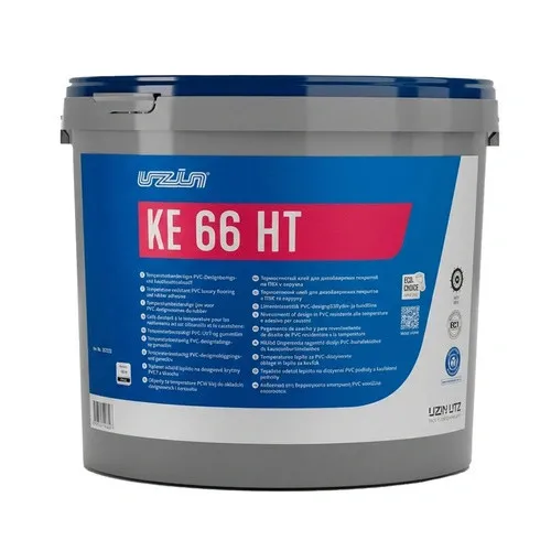 Uzin KE 66 Ökoline Faserarmierter Vinyl/PVC Klebstoff 14 KG - Hochwertiger Kraftkleber für Vinyl- und PVC-Böden, ideal für ca. 50-55 m². Schnelle Ablüfte- und Einlegezeiten sorgen für effiziente Verarbeitung.