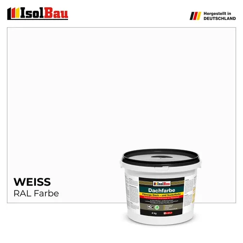 Dachfarbe Sockelfarbe Weiss 4 kg Fassadenfarbe RAL Farbe Nano Polymermembran