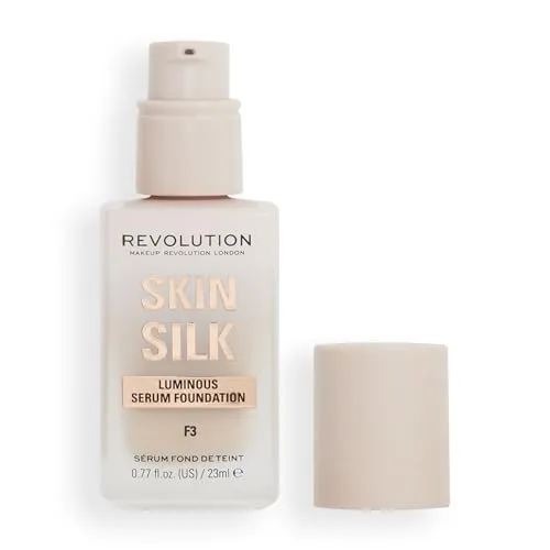 Makeup Revolution Skin Silk Serum Foundation Leichtes Make-up mit aufhellender Wirkung Farbton F3 23 ml