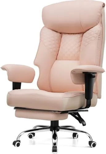 COMHOMA Bürostuhl Gaming Stuhl für Große und Schwere Personen bis 180 kg - Ergonomischer Bürostuhl mit 3D-Sitzkissen für maximalen Komfort. Belastbar bis 180 kg, ideal für Büro und Gaming. Verstellbare Rückenlehne und Fußstütze sorgen für optimale Entspannung.