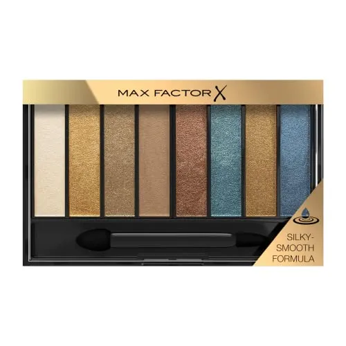 Max Factor Masterpiece Nude Palette, Farbe 004 Peacock Nudes, hochpigmentierter Lidschatten in 8 Farbtönen, 6,5 g