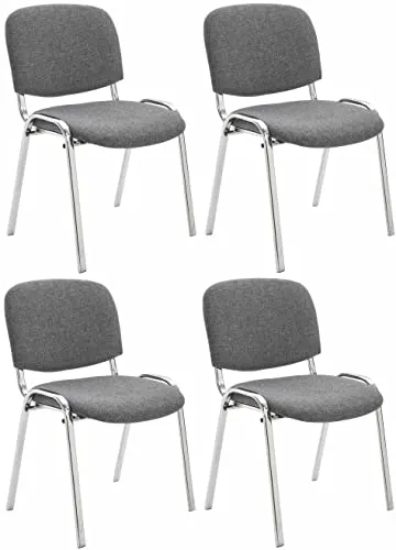 CLP 4er Set Stühle Ken Chrom Stoff von CLP