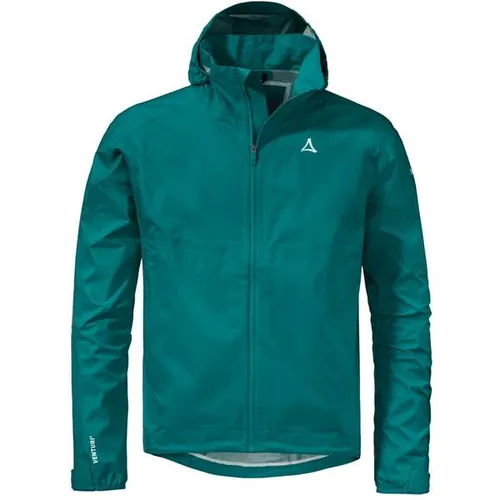 Schöffel Herren Tarvis 2.5l Jacke in Türkis, Größe L - Funktionsjacke für Radfahrer, atmungsaktiv mit hoher Wassersäule und praktischer Pack-Away Tasche für unterwegs.