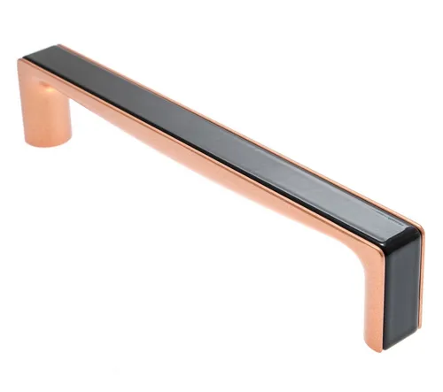 livingpoint24 Möbelgriff Möbelgriff BA 160mm, Küchengriff Kupfer & Schwarz, BiColor Türgriff (18)