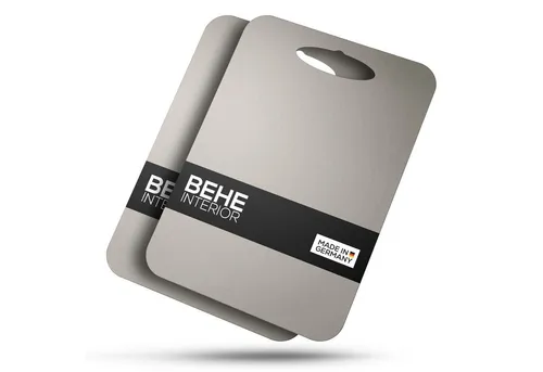 BEHE Interior Schneidebrett Edelstahl Schneidebrett Set - Rutschfest, hygienisches Frühstücksbrett, mit Griff, (2-St), Rutschfeste, selbstklebende Gummigleiter schützen Arbeitsfläche