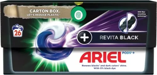 Ariel All-in-One Pods +Revitablack Waschmittelkapseln von Ariel