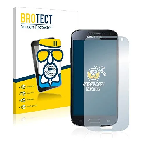 BROTECT Entspiegelungs Schutzglas für Samsung Galaxy S4 Mini LTE (4G) I9195 Schutzfolie Panzer Folie Glas Matt [Extrem Kratzfest 9H, Anti-Reflex]