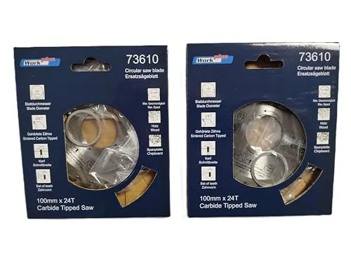 HM Sägeblatt Ø 100 x 30 mm 24 Zähne f. Holz Säge Hartmetall Kreissägeblatt 2 x