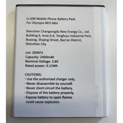 OLYMPIA OFFICE Original Akku für NEO Mini von Olympia