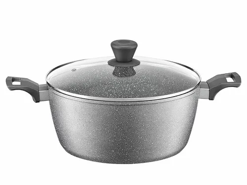 Silverstone Kochtopf 20 CM mit Deckel - Zweiteiliger Aluminium Kochtopf mit Antihaftbeschichtung, ideal für Induktionsherde und energieeffizientes Kochen.